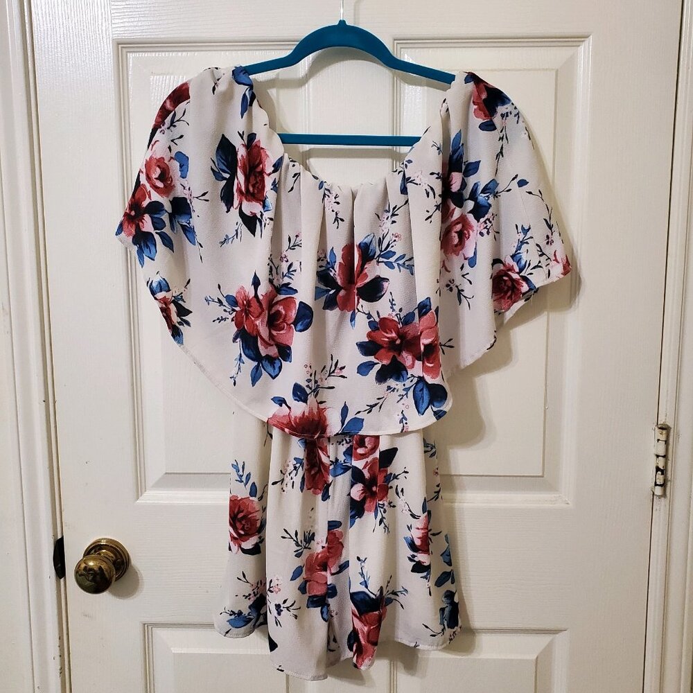 Women's Spring Summer Floral Romper Size Small